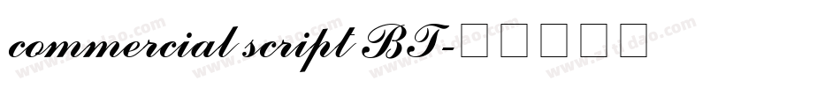 commercial script BT字体转换